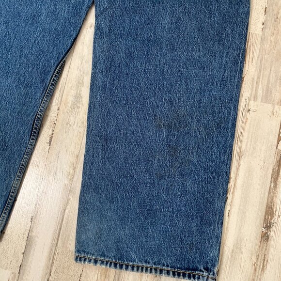 Vintage‎ 90s Y2K US Polo Assn Blue Denim Baggy Hip Hop Jeans Mens 34 x 32 - Picture 5 of 8